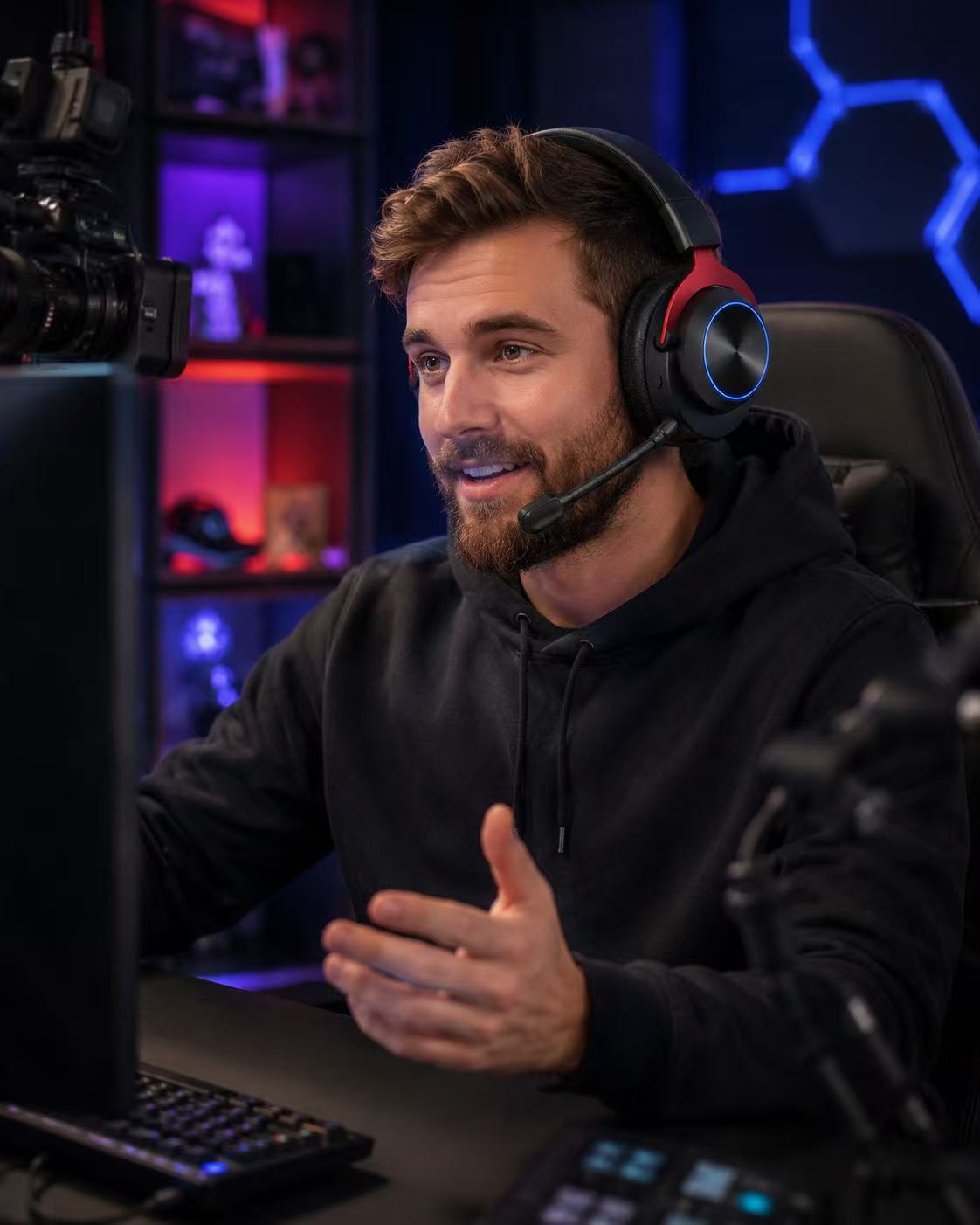 H60 gaming headset in use 3